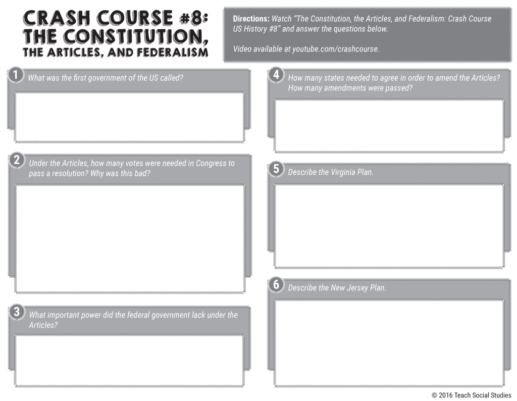 Crash Course US History Episode 8 Questions LP Teach Social Studies